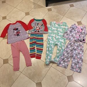 Girls size 2 winter pj lot